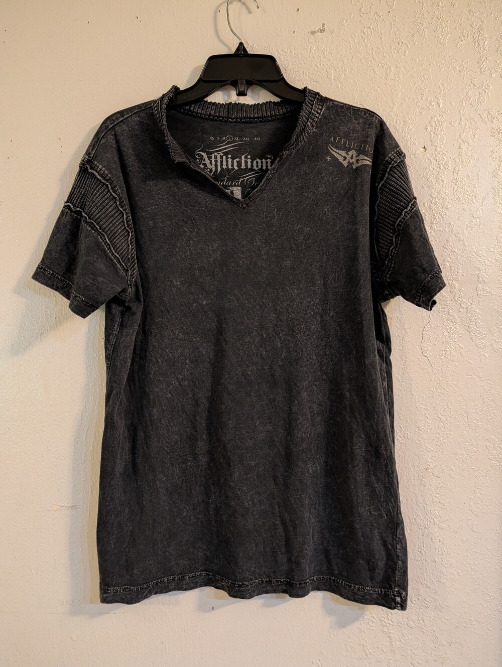 Affliction Men's Short Sleeve Acid Wash Tee